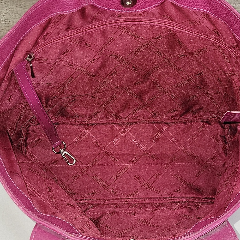 Longchamp Pink Pebbled Leather Tote - Picture 13 of 16